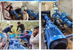 نصب و راه‌اندازی پمپ جدید ایستگاه پمپاژ